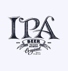 Template Label For India Pale Ale Beer