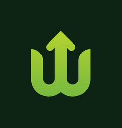 W Logo With Arrow Up