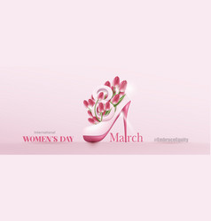 Womens History Month Celebration Background Tulip