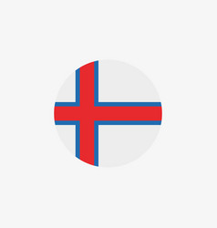 Flag Of Faroe Islands In A Circle