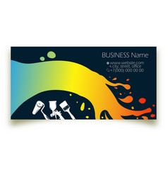 Splashes And Drops Of Colored Paint Business Card