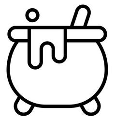 Witch Pot Line Icon