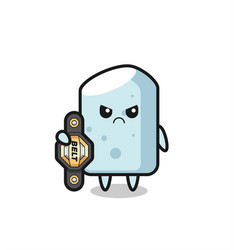 Chalk Mascot Character As A Mma Fighter