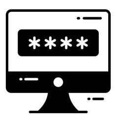 Computer Password Protection And Security Icons