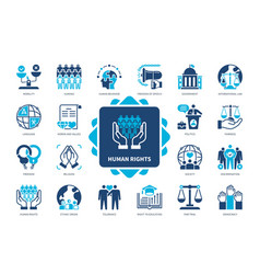 Human Rights Solid Icon Set