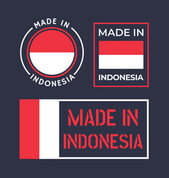 Made In Indonesia Labels Set Republic