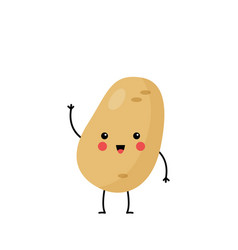 Picture Of Cute Potato Isolated On White