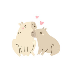 Two Adorable Capybaras