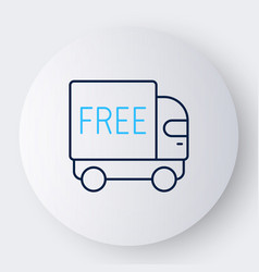 Line Free Delivery Service Icon Isolated On White