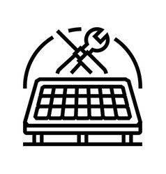 Maintenance Solar Panel Line Icon