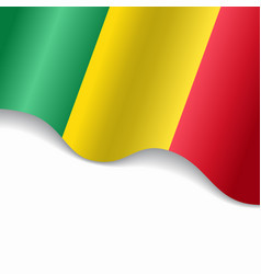 Malian Flag Wavy Abstract Background