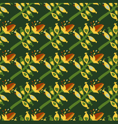 Venus Flytrap Flower Seamless Pattern