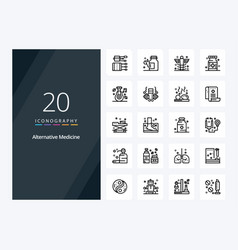 20 Alternative Medicine Outline Icon For