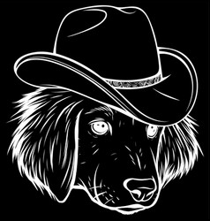 White Silhouette Gangster Dog With Fedora Hat