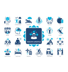 Healthy Lifestyle Solid Icon Set