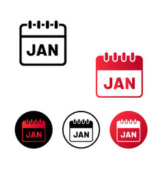 Abstract January Month Icon