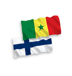 Flags Of Finland And Republic Of Senegal