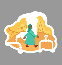 Oil Driller 2d Web Banner Poster