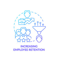 Increasing Employee Retention Blue Gradient