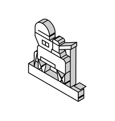 Space Base Construction Isometric Icon