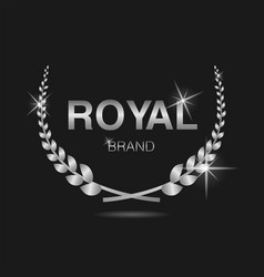 Royal Brand Silver Laurel Wreath Label