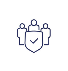 Security Team Line Icon