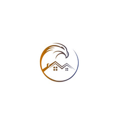 Creative Real Estate Eagle House Logo Design