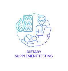 Dietary Supplement Testing Blue Gradient Concept