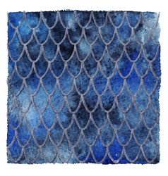 Dragon Skin Scales Blue Sapphire Silver Pattern