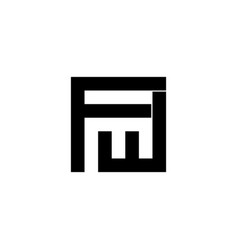 Letter F M And W Square Geometric Symbol Simple