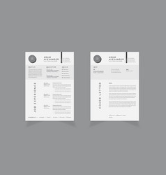 Resume And Cover Letter Layout Design