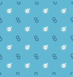 Set Molecule And Helium On Seamless Pattern