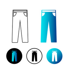 Abstract Jeans Pants Icon