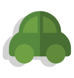 Green Business Car On A White Background