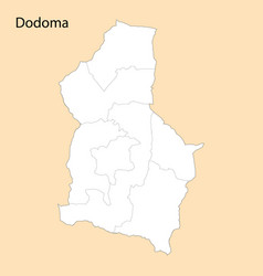 High Quality Map Of Dodoma Is A Region Of Tanzania