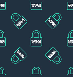 Line Lock Vpn Icon Isolated Seamless Pattern