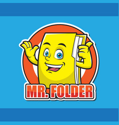 Mr Folder Mascot Logo Design