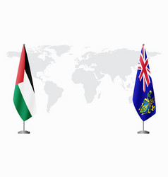 Palestine And Pitcairn Islands Flags For Official