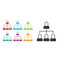 Black Business Hierarchy Organogram Chart