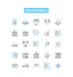 Ergonomics Line Icons Set