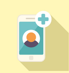 Patient Video Call Icon Flat Online