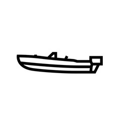 Runabout Boat Line Icon