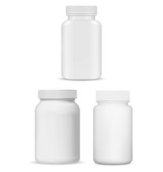 White Plastic Pill Jar Template Vitamin