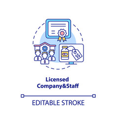 Licensed Company And Staff Concept Icon