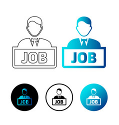 Abstract Job Employment Icon