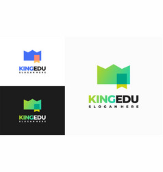 King Education Logo Designs Concept Education