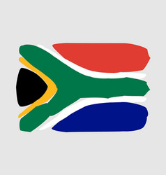 Painted Flag Of South Africa