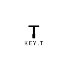 Letter T Logo Key Design