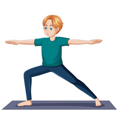 Teenage Boy Practicing Yoga For Health