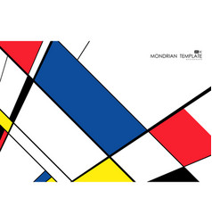 Abstract Mondrian Template Design Artwork Retro